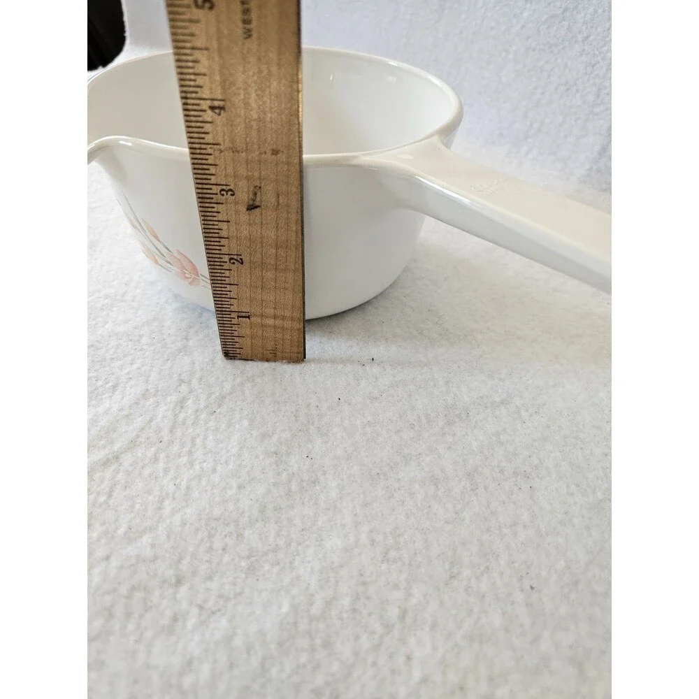 Corning Ware S 1 B 1 Quart Saucepan Peach Blossom Floral With Handle